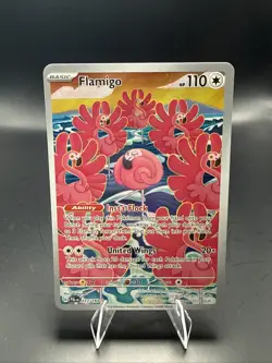 Pokemon Card TCG Flamigo 227/193 Holo Illustration Rare Paldea Evolved Art - Image 1