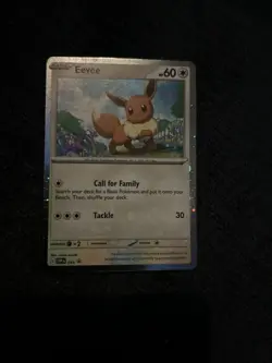 Pokemon Eevee SVP 043 Promo Black Star Cosmos Holo Card Scarlet & Violet - Image 1