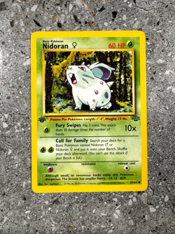 Pokemon TCG Cards 1st Edition Nidoran 57/64 Jungle LP - Image 1