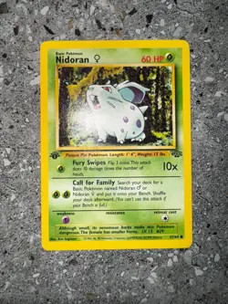 Pokemon TCG Cards 1st Edition Nidoran 57/64 Jungle LP - Image 3