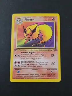 LP 1st Edition Flareon 19/64 Jungle Set Rare Vintage 1999 Pokemon Card ITIALIAN - Image 1