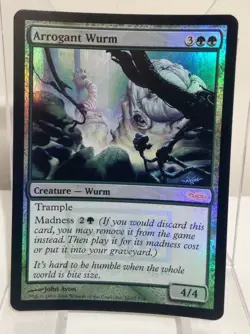 Magic the Gathering TCG - Arrogant Wurm - Foil - FNM - New - Image 1