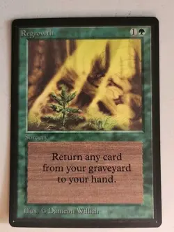 Regrowth Beta Edition Regular LP Lightly Played MTG - Image 1