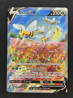Beedrill V 161/189 - Astral Radiance Alt Art Holo Rare Pokemon Card - LP/NM - Image 1