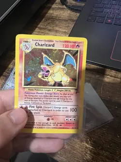SWIRL 2000 Pokemon Game Base Set 2 II Charizard 4/130 Holo Foil Rare WOTC - Image 3