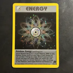 Pokemon Vintage HOLO Rare Rainbow Energy 17/82 Team Rocket WotC - Image 1