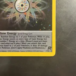Pokemon Vintage HOLO Rare Rainbow Energy 17/82 Team Rocket WotC - Image 4