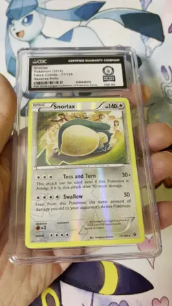 Pokemon TCG Snorlax Fates Collide 77/124 Reverse Holo Rare-CGC World Record 1of1 - Image 2