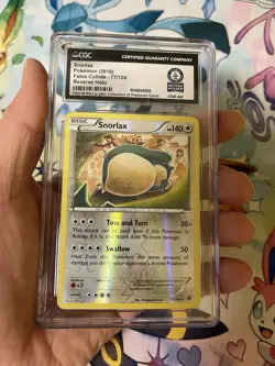 Pokemon TCG Snorlax Fates Collide 77/124 Reverse Holo Rare-CGC World Record 1of1 - Image 4