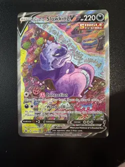 Pokemon Galarian Slowking V Full Art Ultra Rare Chilling Reign Holo 179/198 - Image 1