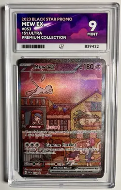 Pokemon TCG Mew EX SVP 053 Black Star Promo 151 UPC Graded Ace 9 Mint - Image 2