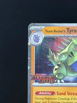 Team Rocket's Tyranitar 096/182-Pokemon: Destined Rivals STAMPED - Image 3