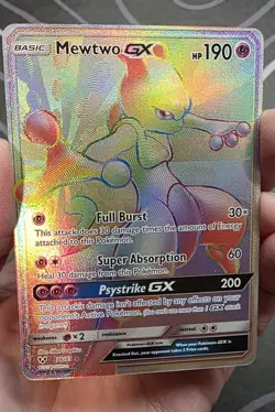 🌈 Pokemon Mewtwo GX – Secret Rainbow Rare – Shining Legends 76/73 – Near Mint - Image 3