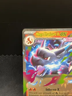 Mega Charizard X EX # 013/094 | Pokemon TCG 2025 Phantasmal Flames | NM (b) - Image 2