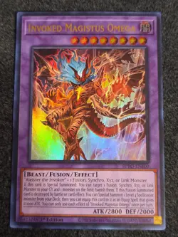 LP Invoked Magistus Omega BPRO-EN100 - Ultra Rare - 1st Ed. - Image 1