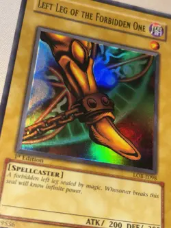 Left Leg of the Forbidden One LOB-E098 Ultra Rare 1st Edition Yu-Gi-Oh! VLP - Image 2