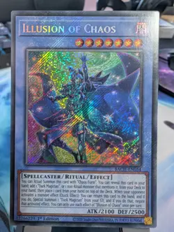 YuGiOh! Illusion of Chaos BACH-EN034 Secret Rare 1st Ed - Image 1