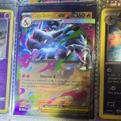 Pokemon Mega Charizard X EX XY Evolutions 013/094 Mega Holo Trading Card English - Image 1