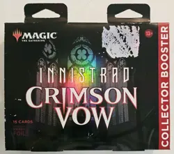 MAGIC THE GATHERING INNISTRAD CRIMSON VOW COLLECTOR BOOSTER PACK 15 CARDS - Image 1