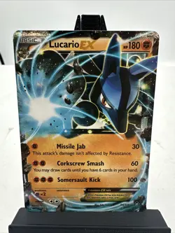 Pokemon Card Lucario EX 54/111 XY Furious Fists Ultra Rare Half Art LP+ - NM- - Image 1