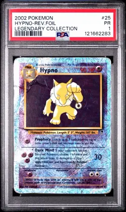 Hypno Legendary Collection Reverse Holo Card 25/110 PSA 1 - Image 1