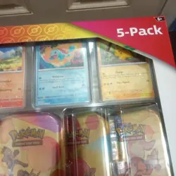 Pokemon Scarlet & Violet - 151 Costco Bundle (5-Pack) Mini Tins w/ 4 Promo Cards - Image 4