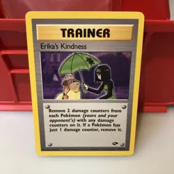 Pokemon Trainer Card Erika's Kindness 103/132 Gym Challenge Rare Holo💎NM💎 - Image 2