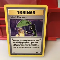 Pokemon Trainer Card Erika's Kindness 103/132 Gym Challenge Rare Holo💎NM💎 - Image 3