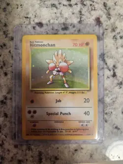 Hitmonchan 8/130 2000 2nd edition Holo Rare TCG Card Pokemon - Image 1