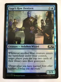 MTG Core Set 2020 Sage's Row Denizen Foil 073/280 LP - Image 1