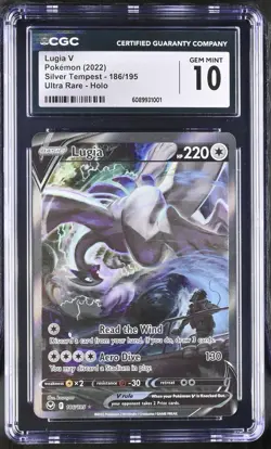 CGC 10 GEM MINT Lugia V 186/195 Alternative Alt Art Ultra Silver Tempest Pokemon - Image 1