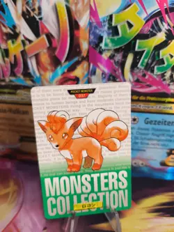Pokemon Karte Card carddass Monsters collection Green 1996 japanese Vulpix LP - Image 1