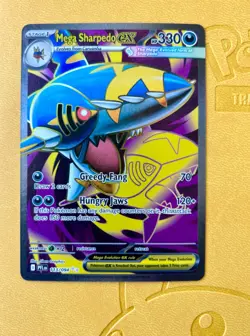 Mega Sharpedo ex - Ultra Rare ME02: Phantasmal Flames 113/094 NM Pokemon Card - Image 1