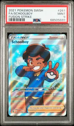 2021 Pokemon Sword & Shield Fusion Strike Schoolboy Fa Fusion Strike PSA 9 #261 - Image 1