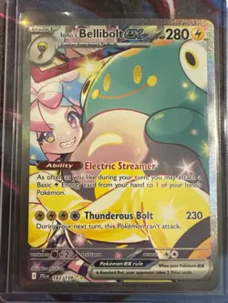 Iono's Bellibolt EX 183/159 SV09 Sir Pokemon TCG Journey Together NM - Image 1