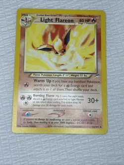 Pokemon TCG Light Flareon 46/105 Neo Destiny Uncommon LP/MP - Image 1