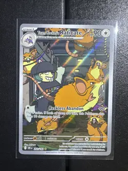 Pokemon Team Rockets Raticate 202/182 Illustration Rare Destined Rivals - Image 1