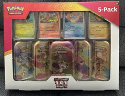 Pokemon TCG Scarlet & Violet 151 5-Pack of Mini Tins and 4 Promos Costco Bundle - Image 1