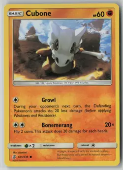Cubone 105/236 Pokemon Unified Minds Common Lightly Played (LP) 1 - Image 1