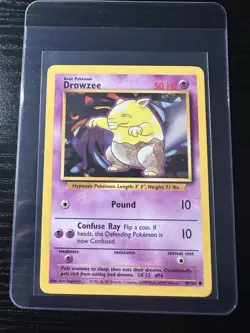 Drowzee 49/102 Base Set Unlimited WOTC Vintage Pokemon - Image 1