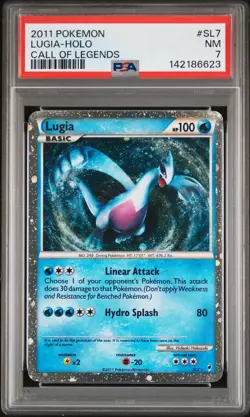 2011 POKEMON CALL OF LEGENDS #SL7 LUGIA-HOLO PSA 7 - Image 1