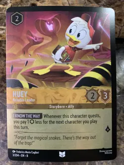 Disney Lorcana Reign of Jafar Huey - Reliable Leader 4/204 Foil Uncommon - Image 1