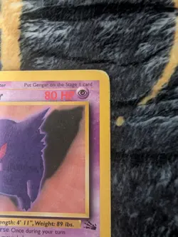 GENGAR 20/62 Pokemon Fossil Set Card Vintage LP Wizards 1999 - Image 2