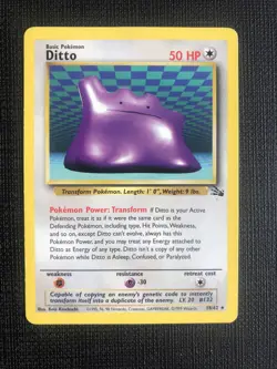 [Pokemon Card] - Ditto 18/62 - Non Holo Rare - [Fossil] - 1999 - WOTC - LP - Image 1