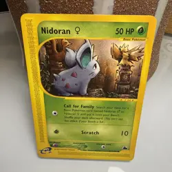 Pokemon 2003 TCG Nidoran Card Skyridge, #81/144, Non-Holo, Vintage - Image 1