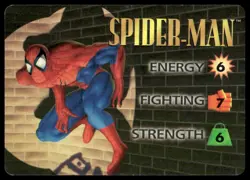 Spider-Man 1995 Fleer Marvel Overpower 3-Stat Character Card TCG - Image 1