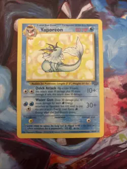 Pokemon TCG Vaporeon 28/64 Jungle Unlimited Non-Holo Card FREE SHIPPING - Image 1