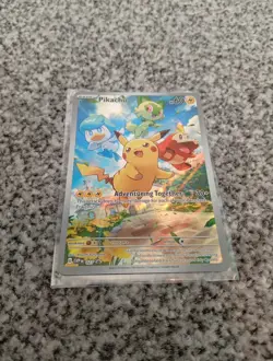 Pikachu SVP 027 Paldea Evolved Black Star Promo Card - Image 1