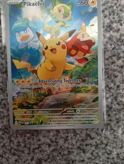 Pikachu SVP 027 Paldea Evolved Black Star Promo Card - Image 3