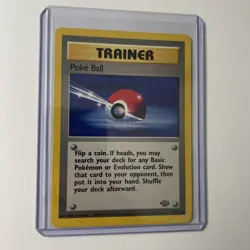 Poke Ball 64/64 Jungle Unlimited Pokemon Card Trainer MP - Image 1